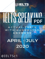 2nd 2020 IELTS Speaking Guesswork