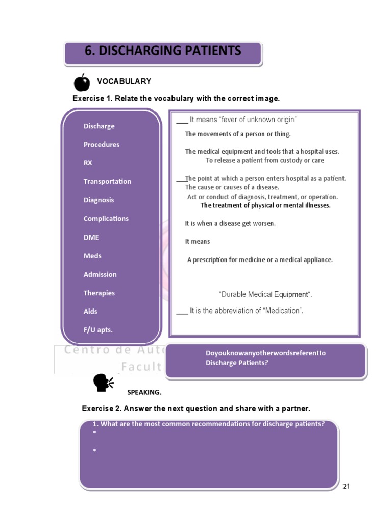 Unit 6 Discharging Patients | PDF