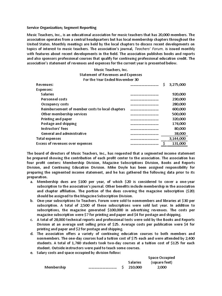 Contribution Format Segmented Income Statement | PDF | Magazines | Expense