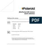 Miniportrait 206 Camera Quick Reference: Setting Up The Camera
