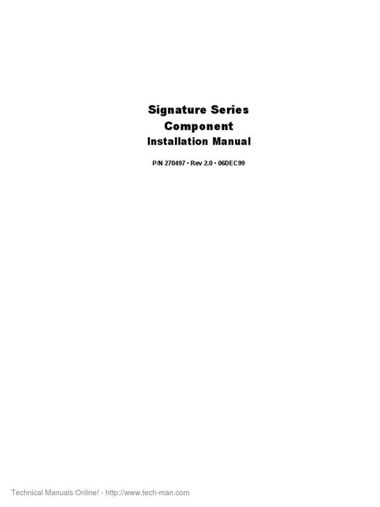 Installation Manual Signature Series SIGA Series Components For EST3