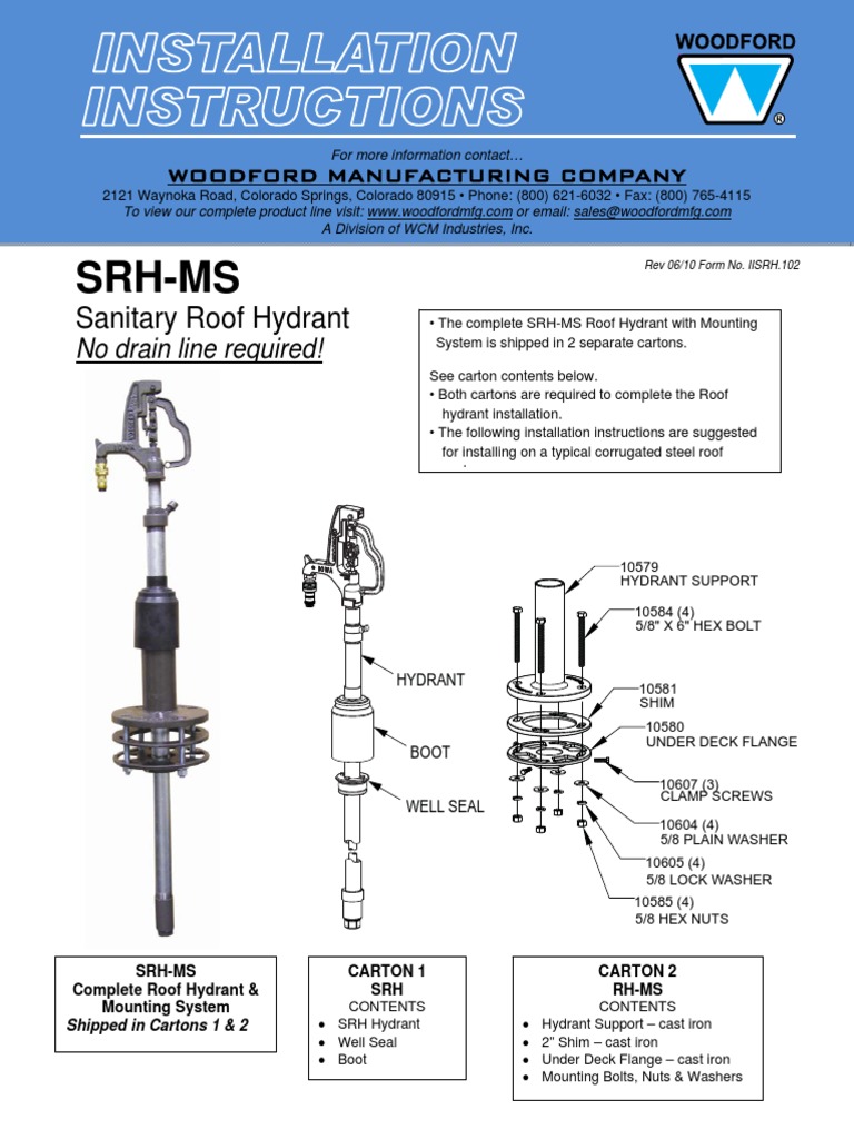Mounting a Roof Hydrant in Two Steps | PDF | Screw | Equipment