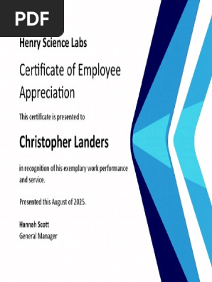 Free Printable Employee Appreciation Certificate Template