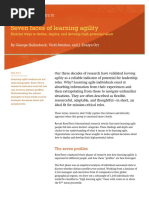 Seven Faces of Learning Agility: Smarter Ways To Define, Deploy, and Develop High-Potential Talent