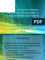 Incidence of Cataract Extraction After Corneal Transplantation in Young and Middle-Aged Patients