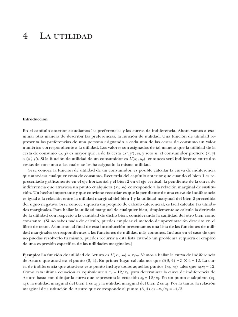 Tasa Marginal de Sustitución en Utilidad | PDF | Utilidad | Utilidad ...