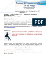 10 Semana 13ficha Pedagógica de Lengua y Literatura Segundo Parcial