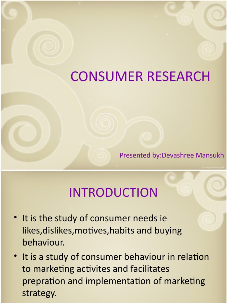 Consumer Research: Key Insights & Benefits | PDF