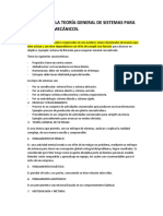 Resúmen de La Teoría General de Sistemas para Ingenieros Mecánicos.