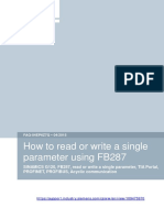 How To Read or Write A Single Parameter Using FB287