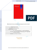 For Peer Review Only: What Kind of Local and Regional Development and For Whom?