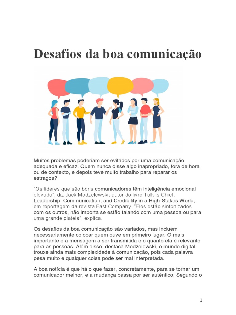 Desafios da Comunicação Eficaz | PDF | Emoções | Comunicação