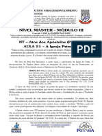 MASTER 2020 - MÓD III - AULA 51 - NT Atos Dos Apóstolos - A Igreja Primitiva PDF