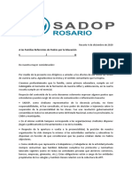 Carta de Sadop A Padres Por La Educación