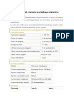 Liquidación Del Contrato de Trabajo A Término Indefinido