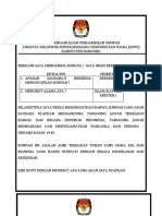 Naskah Sumpah Dan Pelantikan KPPS 2020