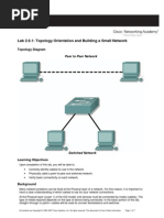 Lab 2.6.1: Topology Orientation and Building A Small N Etw Ork