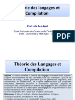 Théorie des Langages et Compilation - Leila Ben Ayed