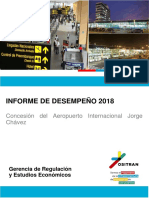 Informe de Desempeño 2018 Aeropuerto Internacional Jorge Chávez Del OSITRAN PDF