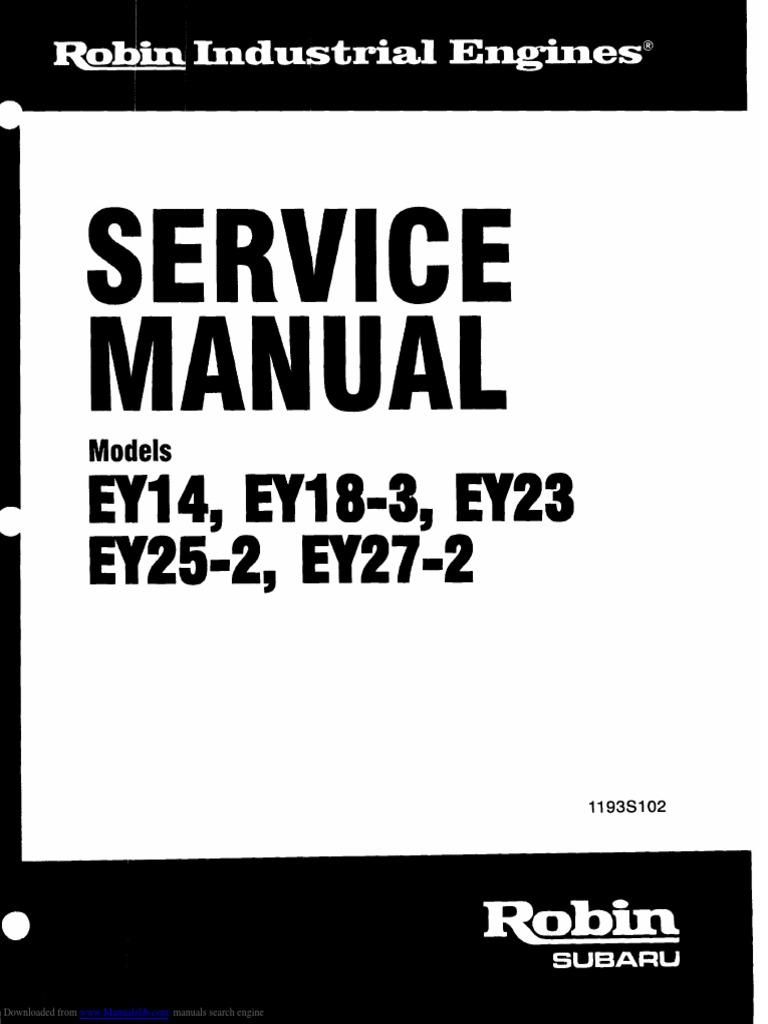 Robin Engine Model Specifications Guide | PDF | Internal 