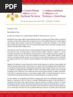 Alberta Catholic Bishops Letter on Vaccines and Abortion 2020.11.30