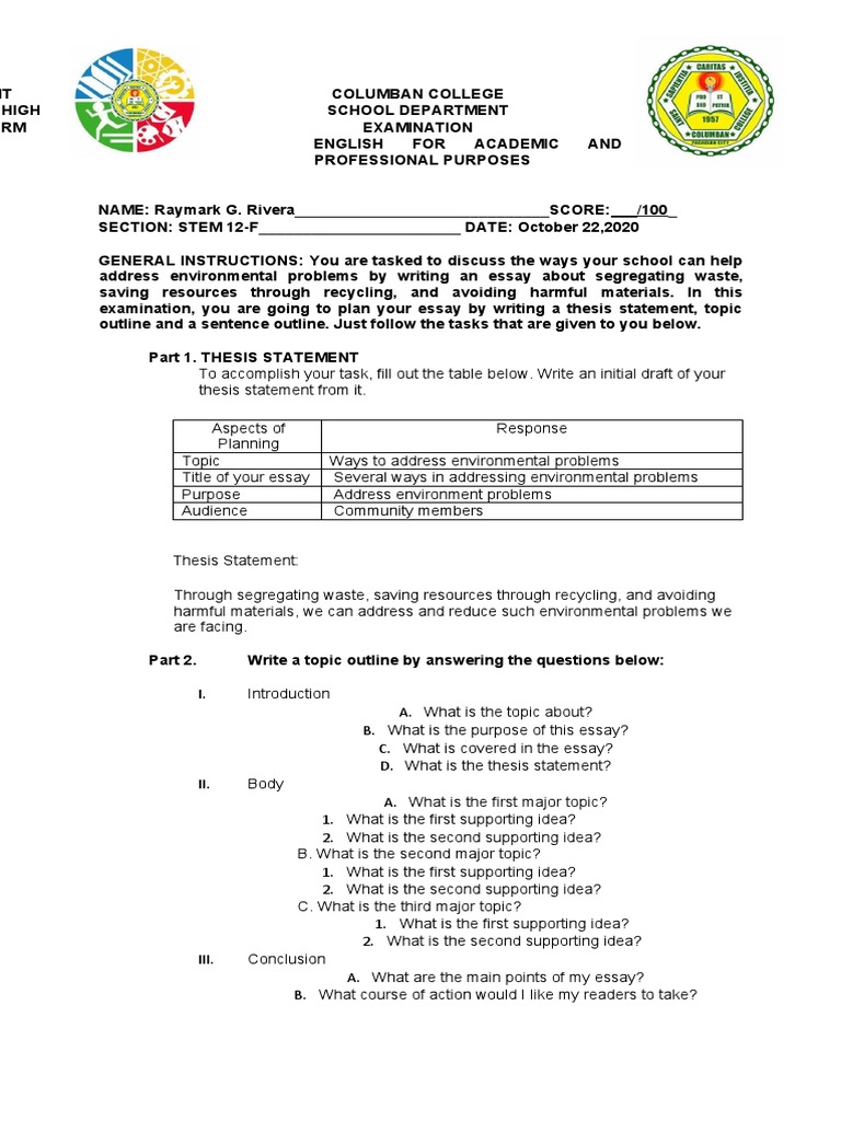 Midterm Eapp Exam - 2 | PDF | Recycling | Waste