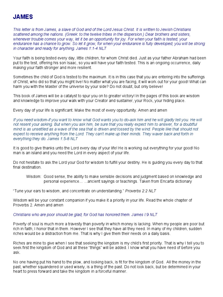 Book of James PDF | PDF | Good Works | Faith