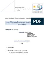 T 3 Le Probleme de la monnaie et du financement économique;docx