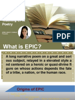 The Teaching of Epic Poetry