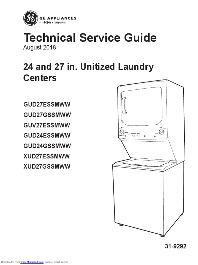 Gud27essmww Lavadora y Secadora General Electric PDF PDF Washing