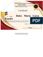 Certificado: Dulce María Corzo España
