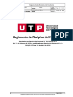 Anexo de La Resolución Rectoral N 62-2020-R-UTP Reglamento de Disciplina Propuesta 20200420