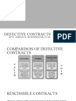 Defective Contracts: Atty. Adrian R. Montemayor, LL.M