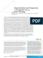 Smoking Intention and Progression From E-Cigarette Use To Cigarette Smoking