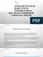 Konsep Dasar Filsafat Ilmu Untuk Mengembangkan