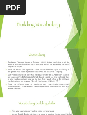 Vocabulary