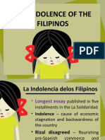 The Indolence of The Filipinos