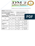 Form 1: Lac Profile: This Form Should Be Accomplished by The LAC Facilitator and Its Members at The First LAC Session