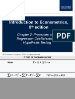 Introduction To Econometrics, 5 Edition: Chapter 2: Properties of The Regression Coefficients and Hypothesis Testing