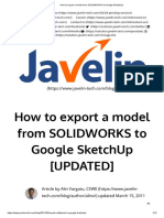How To Export A Model From SOLIDWORKS To Google SketchUp