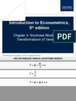 Introduction To Econometrics, 5 Edition: Chapter 4: Nonlinear Models and Transformations of Variables