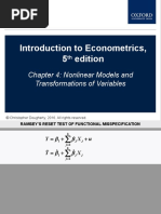 Introduction To Econometrics, 5 Edition: Chapter 4: Nonlinear Models and Transformations of Variables