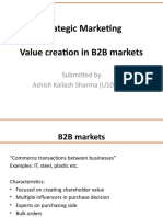 U109012 - Value Generation in B2B Markets