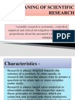 Meaning of Scientific Research