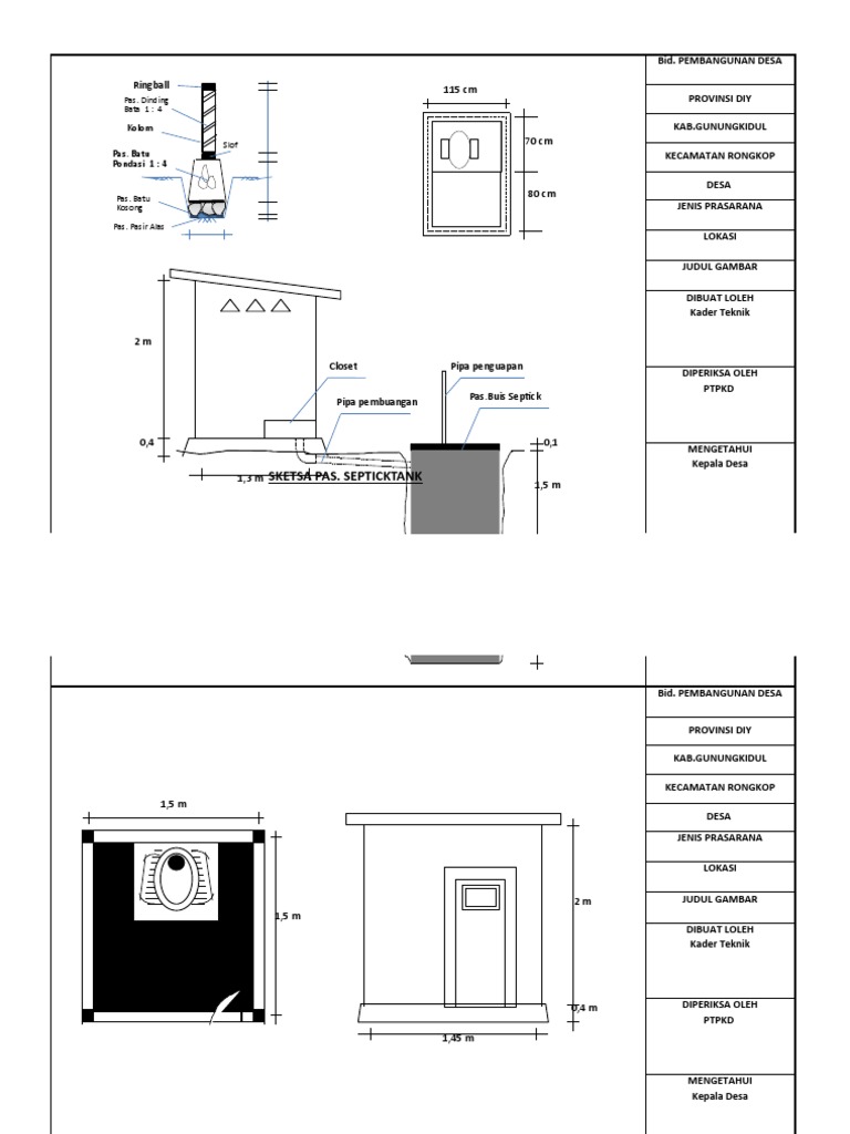 Desain Toilet Umum Minimalis Desa | PDF