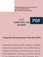 Aplikasi Interprofesional Education Di Layanan Kesehatan