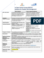 Massive Open Online Courses (MOOC) Geospatial Application For Disaster Risk Management