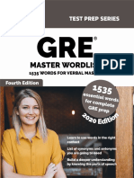 GRE Master Wordlist: 1535 Words For Verbal Mastery (Fourth Edition)