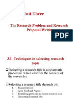 Chapter 3 (Research Problem & Proposal Writing)