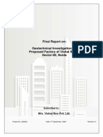 Final Report On: Geotechnical Investigation For Proposed Factory of Vishal Box at Sector-80, Noida